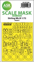 Art Scale 200-M72088 Short Stirling Mk.III wheels and canopy frame paint masks (outside only) 1/72