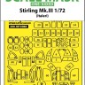 Art Scale 200-M72088 Short Stirling Mk.III wheels and canopy frame paint masks (outside only) 1/72