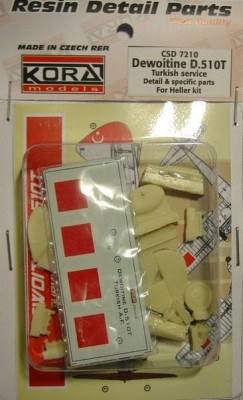 Kora Model CSD7210 Dewoitine D.510T Detail set&amp;decal (Turkey) 1/72