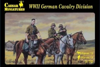 Caesar Miniatures H092 German Cavalry Division (WWII) 13 horses and 13 figures 1/72