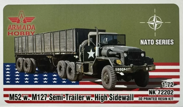 Armada Hobby N72202 M52 and M127 Semitrailer w/ High Sidewall 1/72