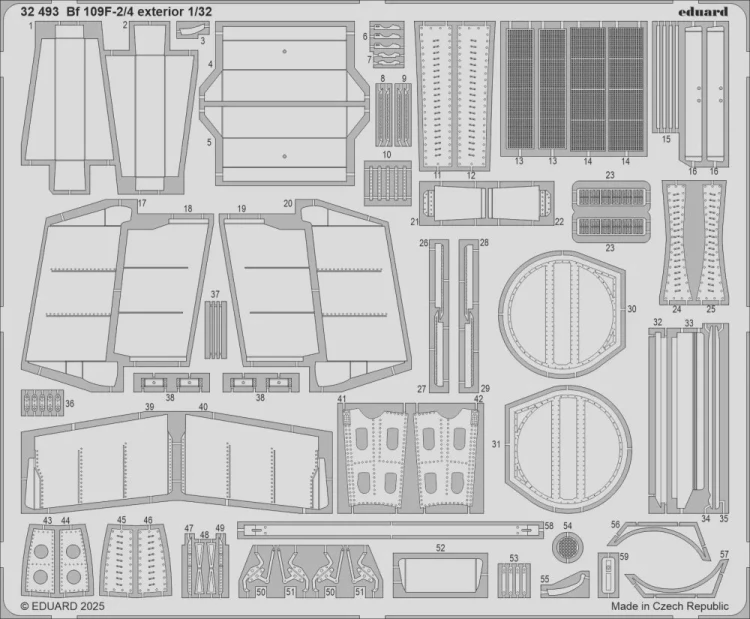 Eduard 32493 SET Bf 109F-2/4 exterior (H.2000/HAS) 1/32