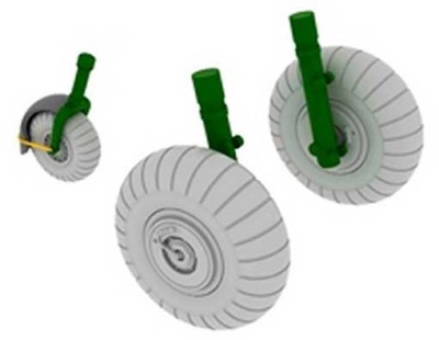 Eduard 672018 Ju 88 wheels early