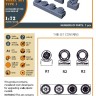 Clear Prop CPA72163 F-86A wheel set - type 1 (CP) 1/72