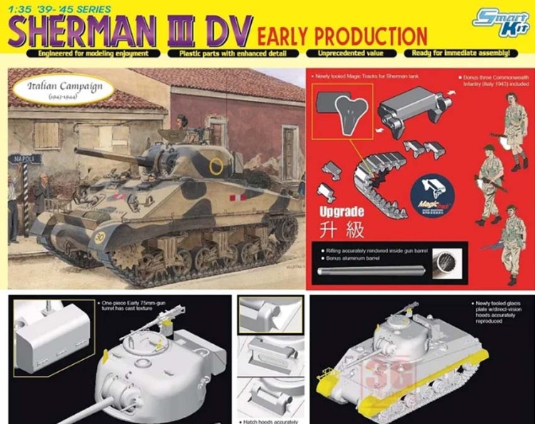Dragon 6573 M4A2 Sherman III DV 1/35