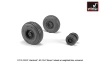 Armory ARAW72338 General-Dynamics F-111 Aardvark late type wheels with weighted tires/tyres, for EF-111A, F-111E, F-111F 1/72
