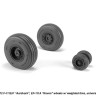 Armory ARAW72338 General-Dynamics F-111 Aardvark late type wheels with weighted tires/tyres, for EF-111A, F-111E, F-111F 1/72