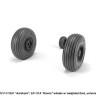 Armory ARAW72338 General-Dynamics F-111 Aardvark late type wheels with weighted tires/tyres, for EF-111A, F-111E, F-111F 1/72