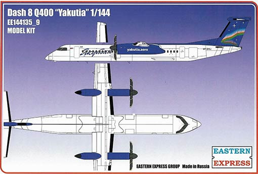 Восточный Экспресс 144135-9 1/144 Dash 8 Q400 Якутия