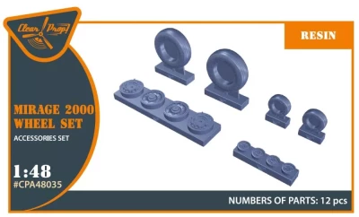 Clear Prop CPA48035 Mirage 2000 - wheel set 1/48
