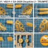 KV Models 48211-1 Aerospatiale SA.365N Dauphin 2 / US HH-65A / Z-9G Armed / SA365N / AS365N2 (TRUMPETER #02819, #02818 , #02816, #02802, #02801) - (двусторонние маски) + маски на диски и колеса EU 1/48