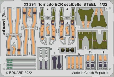 Eduard 33294 Tornado ECR seatbelts STEEL (ITA) 1/32