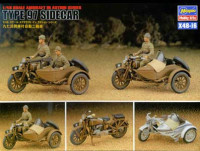 Hasegawa 36116 Type 97 Motorcycle w/Side Car (2 шт в коробке) 1/48