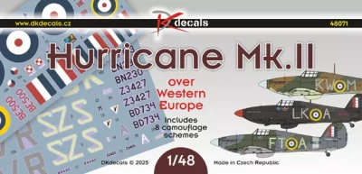 Dk Decals 48071 Hurricane Mk.II over Western Europe (8x camo) 1/48