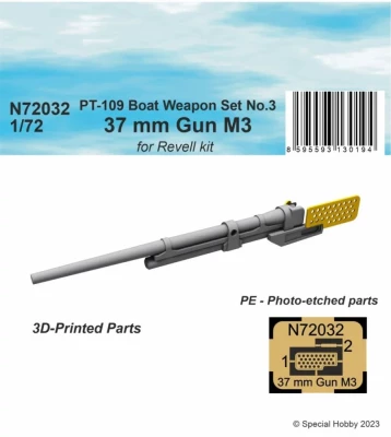 CMK N72032 PT-109 Boat Weapon Set 37mm Gun M3 1/72