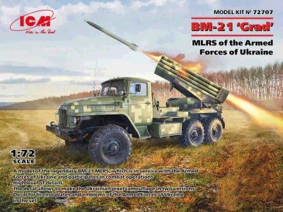 ICM 72707 BM-21 GRAD MLRS of Armed Forces of Ukraine 1/72
