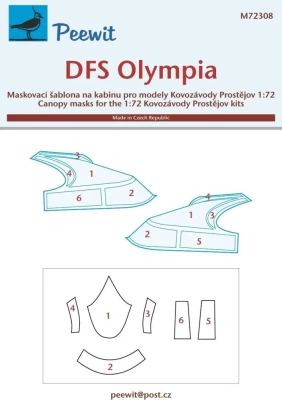 Peewit M72308 Canopy mask DFS Olympia (KP) 1/72