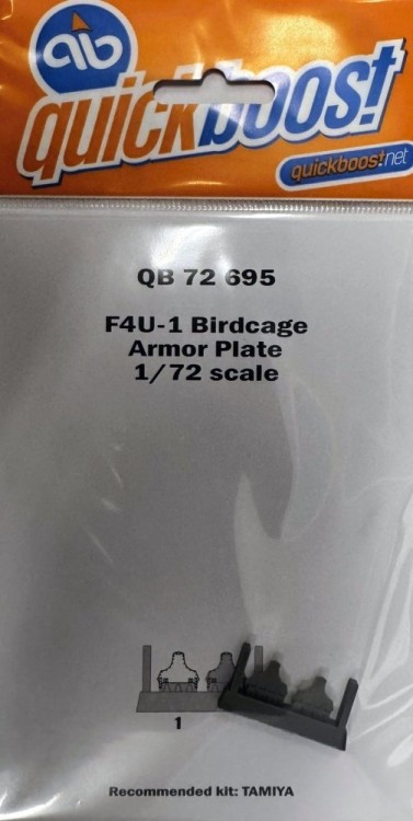 Quickboost QB72695 F4U-1 birdcage armor plate (TAM) 1/72