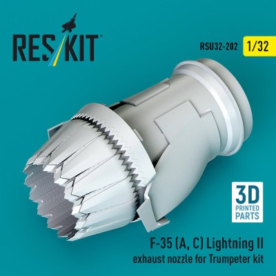 Reskit U32202 F-35 (A, C) Lightning II exh. nozzle (TRUMP) 1/32