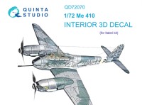 Quinta studio QD72070 Me 410 (Italeri) 3D Декаль интерьера кабины 1/72