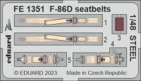 Eduard FE1351 F-86D seatbelts STEEL (REV) 1/48