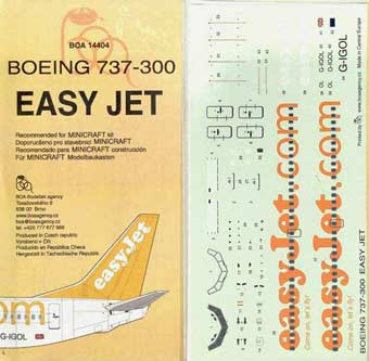BOA Decals 14404 Boeing 737-300 EasyJet (MINICR.) 1/144