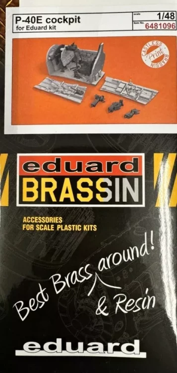 Eduard 6481096 BRASSIN P-40E cockpit PRINT (EDU) 1/48