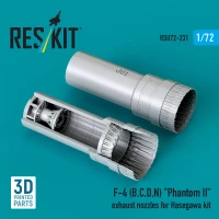 Reskit U72231 F-4 (B, C, D, N) 'Phantom II' exh.nozz. (HAS) 1/72