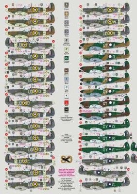 Dk Decals 72037 No.452 Sqn. Spitfires over Europe &amp; Australia 1/72
