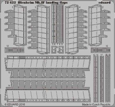 Eduard 72622 Blenheim Mk.IF landing flaps 1/72