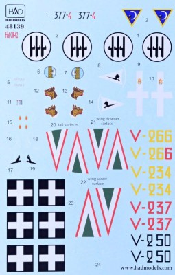 HAD 48139 Decal Fiat CR-42 (5x camo) 1/48
