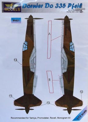 LF Model M4821 Mask Dornier Do 335 Pfeil (TAM/REV/MONO) 1/48