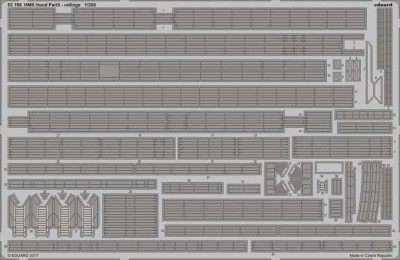 Eduard 53189 HMS Hood pt. 3 railings