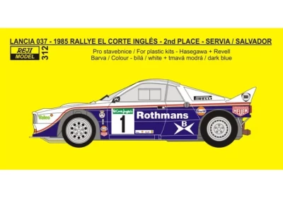 Reji Model JM312 Lancia 037 'Rothmans' Rallye El Corte 1985 1/24