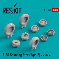 Reskit RS48-0172 F-80 Shooting Star (Type 2) wheels (HAS/MONO) 1/48