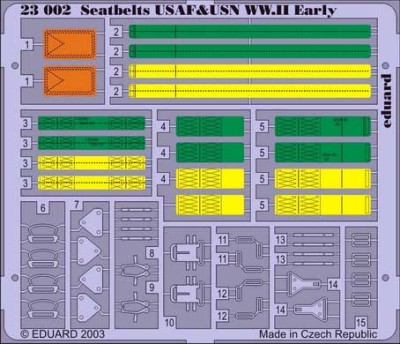 Eduard 23002 Seatbelts USAF &amp; USN WWII early 1/24