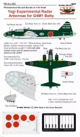 Rising Decals ACC022 Yagi Experiment.Radar Antennae for G4M1 Betty 1/72
