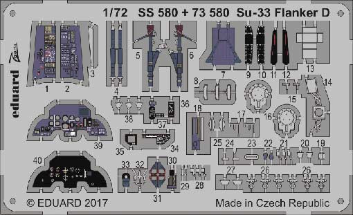 Eduard SS580 Su-33 Flanker D 1/72 ZVEZDA