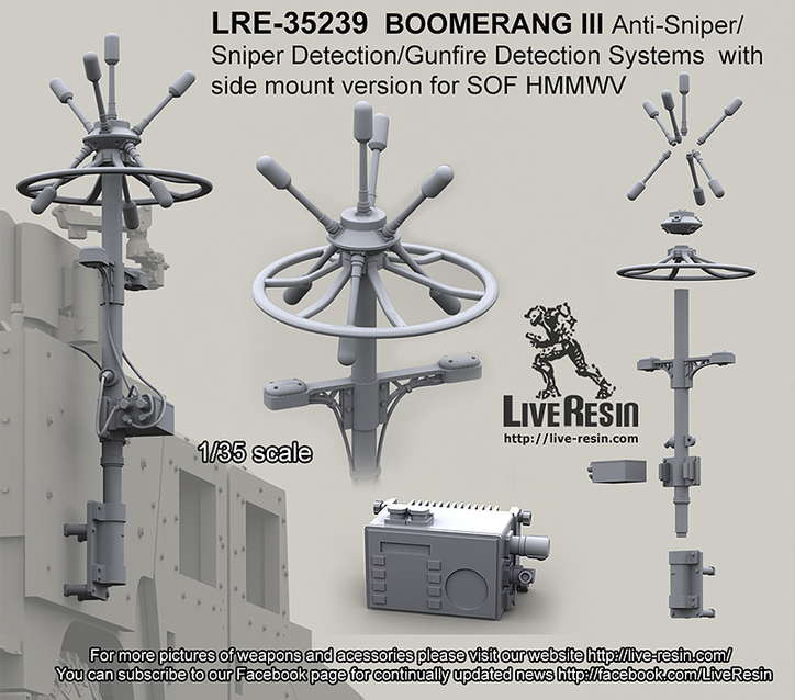 LiveResin LRE35239 BOOMERANG III Anti-Sniper/Sniper Detection/Gunfire Detection Systems 1/35