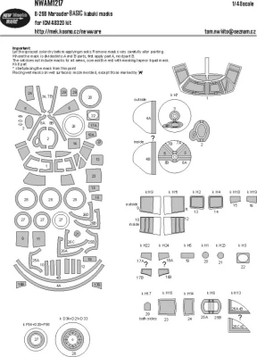 New Ware NWA-M1217 Mask B-26B Marauder BASIC (ICM 48320) 1/48