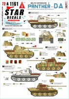 Star Decals 72-A1161 Pz.Kpfw.VI Ausf.D and Ausf.A Panther Baltic Offensive # 2. SS-Nordland, GD and 5. Pz.Div. in 1944-45.Baltic states-Narwa-Courland-Kenigsberg-East Preussia 1/72
