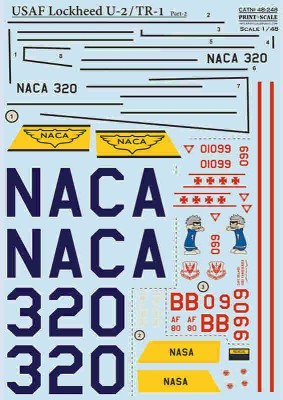 Print Scale C48248 USAF Lockheed U2/TR-1 - Part 2 (wet decal) 1/48