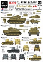 Star Decals STAR35928 German Afrika Mix #4. Pz-Jg 1 B and Black turretnumbers for Pz.Kpfw.VI Tigers 1/35