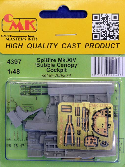 CMK 4397 Spitfire Mk.XIV 'Bubble Canopy' Cockpit set 1/48