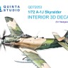 Quinta Studio QD72053 A-1J (Hasegawa) 3D Декаль интерьера кабины 1/72