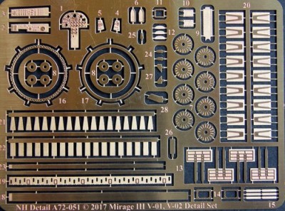 NH Detail NHA72-051 Dassault-Mirage III V-01, V-02 (MSVIT72023 and MSVIT72034) 1/72