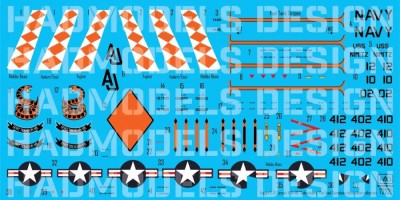 HAD 72221 Decal A-7E Corsair VA-86 'Sidewinders' 1/72