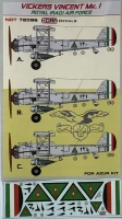 Kora Model NDT72096 Decals Vickers Vincent Mk.I Royal Iraqi AF 1/72