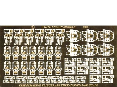 White Ensign Models PE 4006 DKM ANTI-AIRCRAFT WEAPONS 1/400