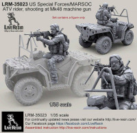 LiveResin LRM35023 US Special Forces 2013 - modern ATV rider, Mk48 machine gun shooting 1/35